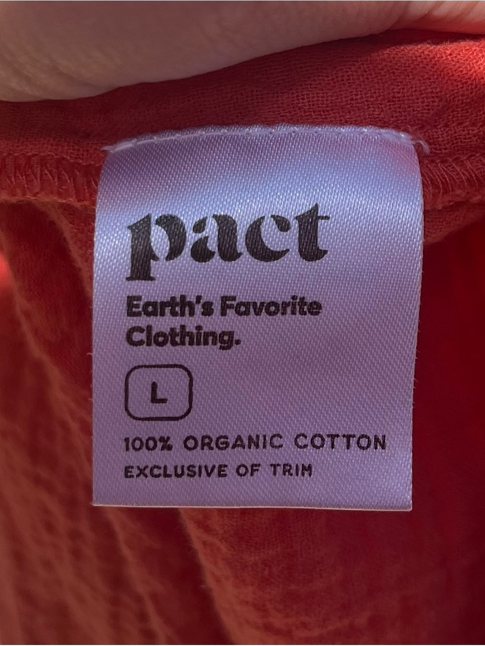 Pact Organic Coastal Double Gauze Boho Midi Dress Kumquat Orange Size L Cotton - Picture 6 of 7